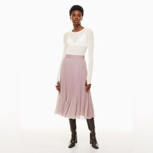 Wilfred Twirl Pleated Skirt Blush Pink – Size S